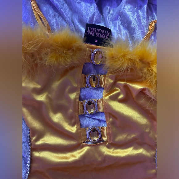 Glamorous yung reaper yellow “Belle” dress & fuzzy matching bag🌹 - Picture 4 of 11